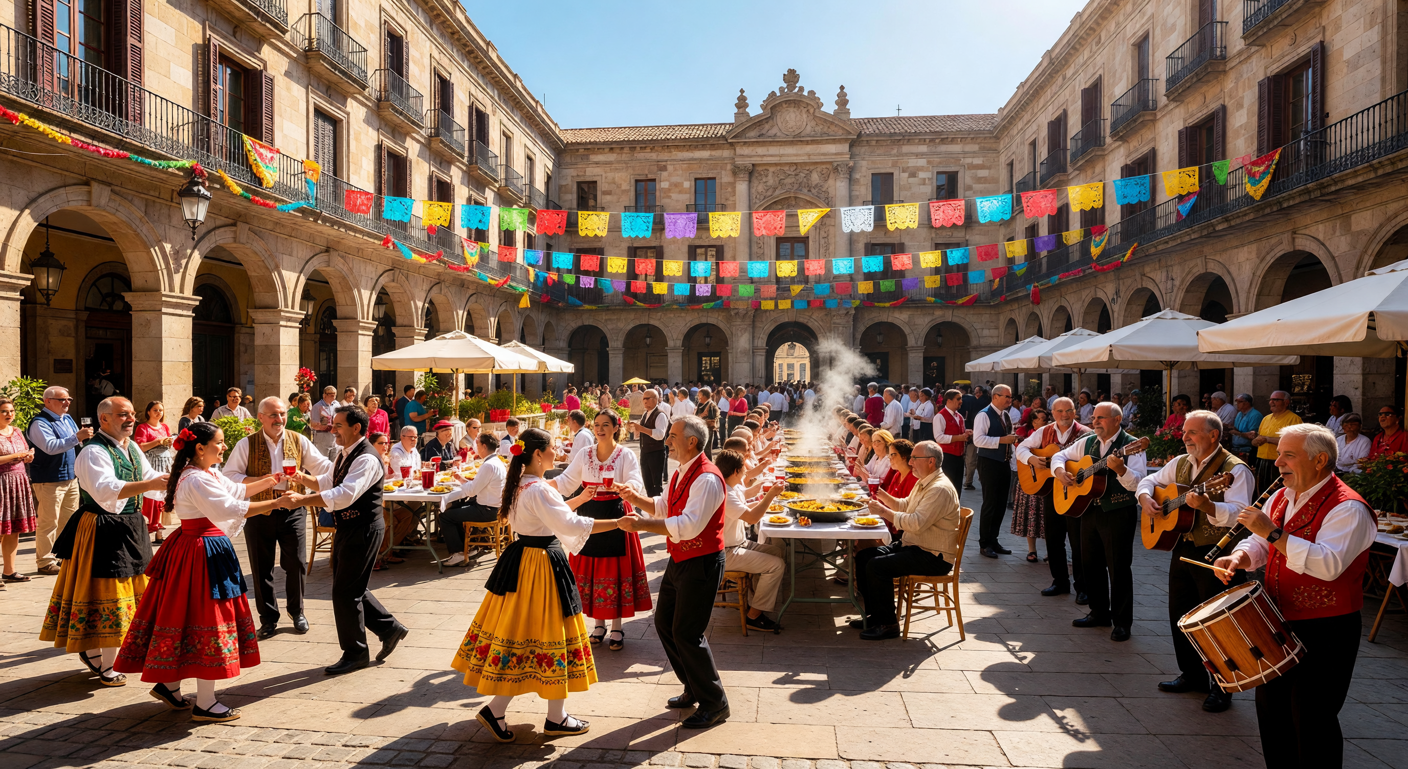 Festival en la Rambla de Barcelona